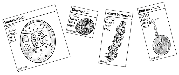 A preview of mech parts