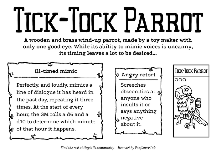 Tick-Tock Parrot Preview